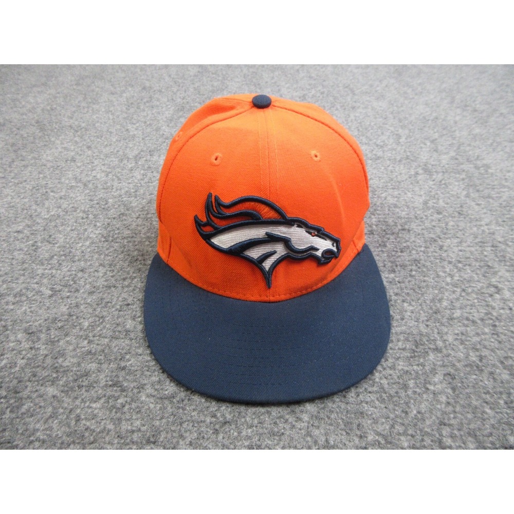 Denver Broncos Hat Cap Fitted Mens 7 1/4 Orange NFL Football 59FIFTY New Era